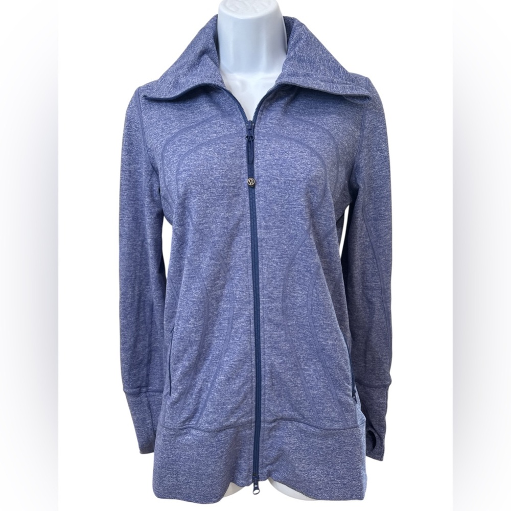 lululemon athletica Blue Purple Cowl Neck Sweater Sz 6